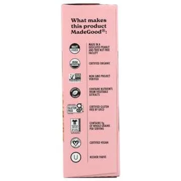 MadeGood Strawberry Crispy Squares, 6 Healthy Snacks, 0.78oz