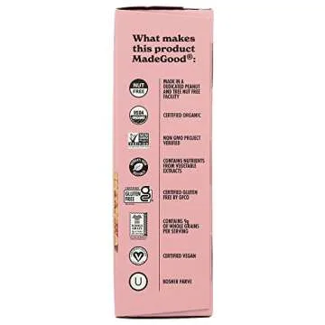 MadeGood Strawberry Crispy Squares, 6 Healthy Snacks, 0.78oz