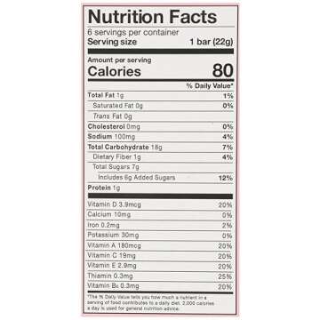 MadeGood Strawberry Crispy Squares, 6 Healthy Snacks, 0.78oz