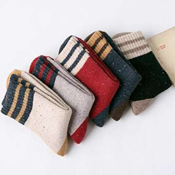 American Trends Women’s Warm Wool Winter Socks - 5 Pack