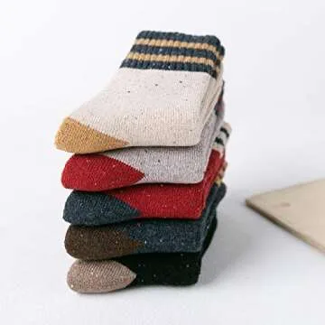 American Trends Women’s Warm Wool Winter Socks - 5 Pack