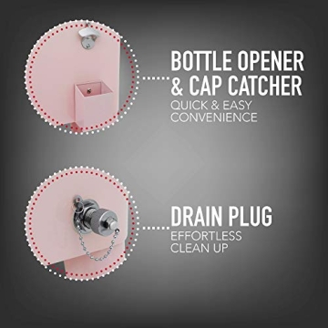 Permasteel 80-Qt Retro Outdoor Patio Cooler in Pink