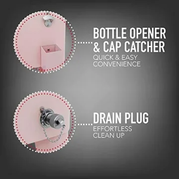 Permasteel 80-Qt Retro Outdoor Patio Cooler in Pink