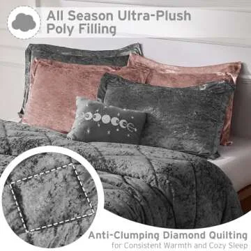 Urban Habitat Twin Luxury Velvet Comforter Set