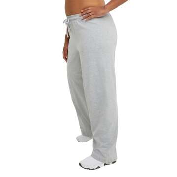 Champion, Lightweight Lounge, Comfortable Jersey Pants for Women, 31.5" (Plus Size Available), Oxford Gray, Large