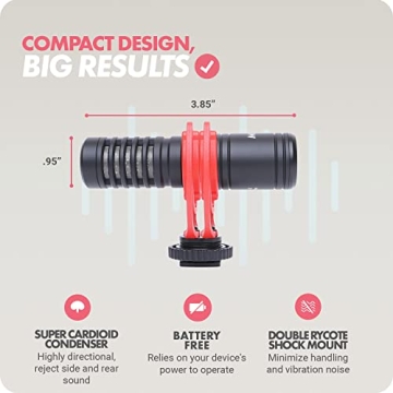 Movo VXR10-PRO Compact Video Microphone for Clear Sound