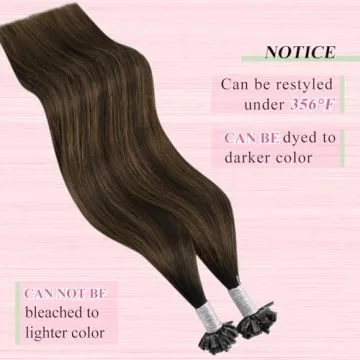 YoungSee Real Human Hair U Tip Extensions 18In Balayage