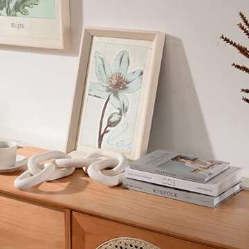 Wracra Wood Chain Link Decor - Hand-Carved Pine Elegance