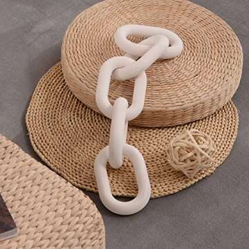 Wracra Wood Chain Link Decor - Hand-Carved Pine Elegance