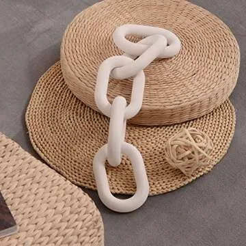 Wracra Wood Chain Link Decor - Hand-Carved Pine Elegance