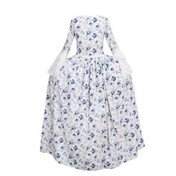 CosplayDiy Women's Rococo Ball Gown Gothic Victorian Dress Costume Navy Blue Flower