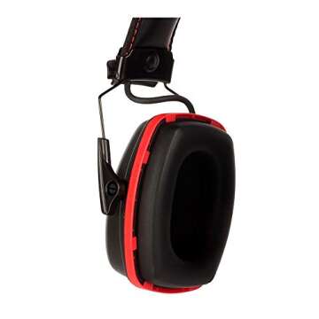 Honeywell Retail Sync Wireless Earmuff with Bluetooth 4.1 (RWS-53016), Black With Red Accents