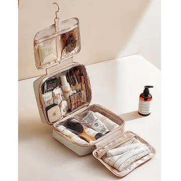 EACHY Toiletry Bag: Waterproof Makeup Organizer with Hook