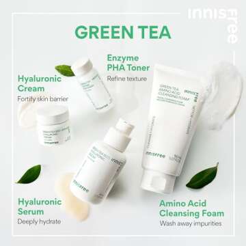 innisfree Hydration Heroes with Green Tea, Routine Kit with Korean Skincare Serum, Cleanser, Toner, ...