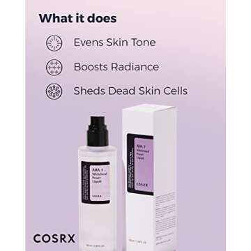 COSRX 7% Glycolic Acid Whitehead Removing Power Liquid, 3.38 fl.oz, AHA Exfoliant, Exfoliating Toner for Face & Body, Pore Minimizer, Korean Skin Care