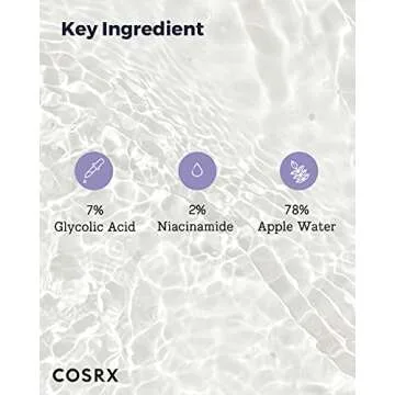 COSRX 7% Glycolic Acid Whitehead Removing Power Liquid, 3.38 fl.oz, AHA Exfoliant, Exfoliating Toner for Face & Body, Pore Minimizer, Korean Skin Care