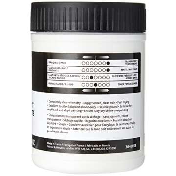 Winsor & Newton Professional Acrylic Medium, Clear Gesso, 225ml (7.6-oz)