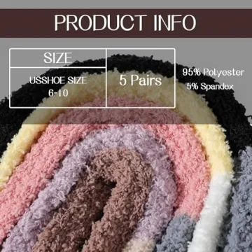 Loiyadn Fuzzy Socks for Women - Cozy and Warm Fluffy Socks