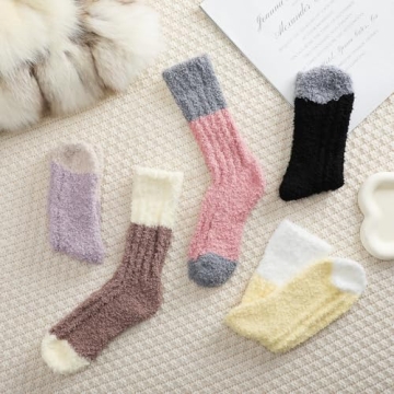 Loiyadn Fuzzy Socks for Women - Cozy and Warm Fluffy Socks