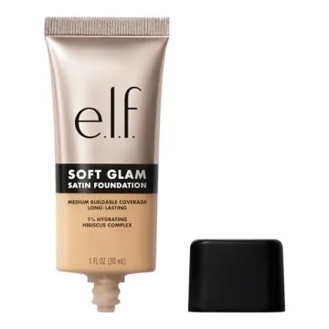 e.l.f. Soft Glam Foundation, Medium Coverage, Long-Lasting & Buildable Foundation For A Smooth, Sati...