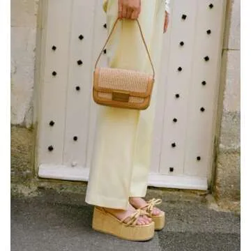 ZIXSAA Raffia Wedge Sandals for Women - Stylish Comfort