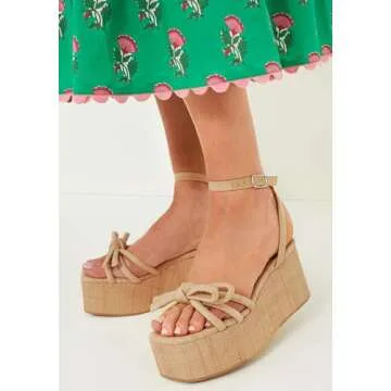 ZIXSAA Raffia Wedge Sandals for Women - Stylish Comfort