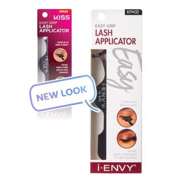 iENVY by Kiss Lash Applicator Tool, DIY Fales Eyelashes Extension Tweezers, Ease of Use & Grip, Fake...