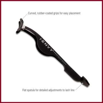 iENVY by Kiss Lash Applicator Tool, DIY Fales Eyelashes Extension Tweezers, Ease of Use & Grip, Fake Cluster Strip Lashes Remover Clip Tweezers Nipper (Black)