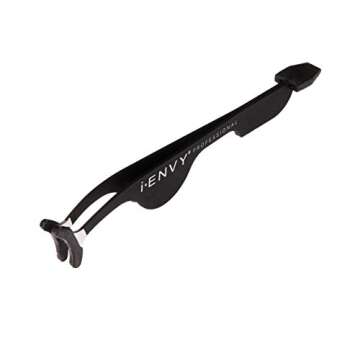 iENVY by Kiss Lash Applicator Tool, DIY Fales Eyelashes Extension Tweezers, Ease of Use & Grip, Fake Cluster Strip Lashes Remover Clip Tweezers Nipper (Black)