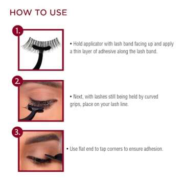 iENVY by Kiss Lash Applicator Tool, DIY Fales Eyelashes Extension Tweezers, Ease of Use & Grip, Fake Cluster Strip Lashes Remover Clip Tweezers Nipper (Black)