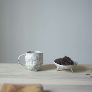 Handcrafted Wabi Sabi Coffee Mug with Rustic Charm