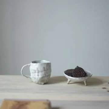 Handcrafted Wabi Sabi Coffee Mug with Rustic Charm