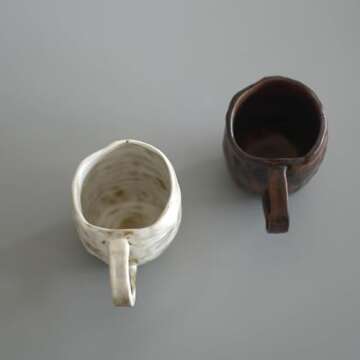 Handcrafted Wabi Sabi Coffee Mug with Rustic Charm