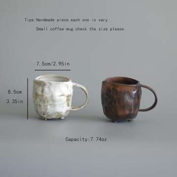 Handcrafted Wabi Sabi Coffee Mug with Rustic Charm