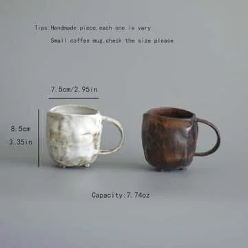 Handcrafted Wabi Sabi Coffee Mug with Rustic Charm