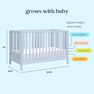 Convertible Baby Crib - DaVinci Sammy Scallop 4-in-1