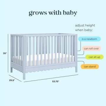 Convertible Baby Crib - DaVinci Sammy Scallop 4-in-1