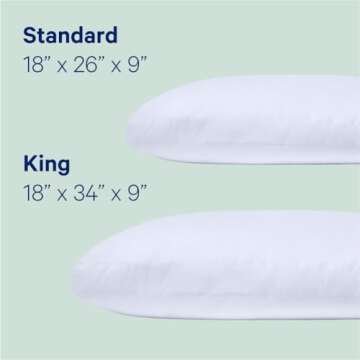 Casper Original Pillow for Sleeping, King Size, Two Pack