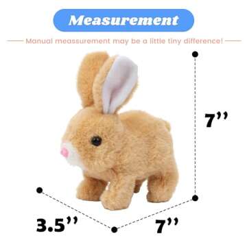 Hopearl Hopping Rabbit Interactive Electronic Pet Plush Bunny Toy with Sounds and Movements Animated...