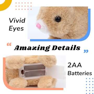 Hopearl Hopping Rabbit Interactive Plush Toy for Kids