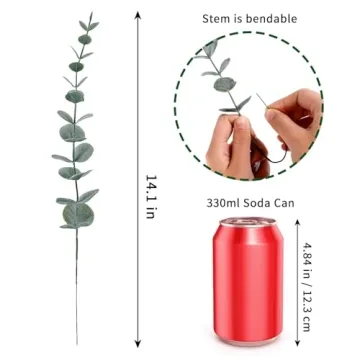 Artificial Eucalyptus Stems 24pcs Ideal for Home Decor