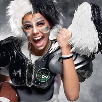 Anderson's Premium White School Spirit Shakers, Cheerleader Pom Poms, Sports Fan, Football, Basketball, Homecoming, Squad, Team, Party, Dance Club, Performance, Competition, Celebration Pack of 10