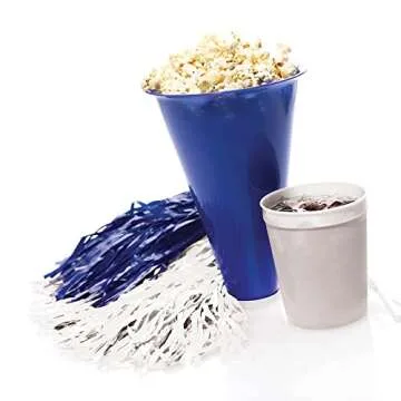 Anderson's Premium White School Spirit Shakers, Cheerleader Pom Poms, Sports Fan, Football, Basketball, Homecoming, Squad, Team, Party, Dance Club, Performance, Competition, Celebration Pack of 10