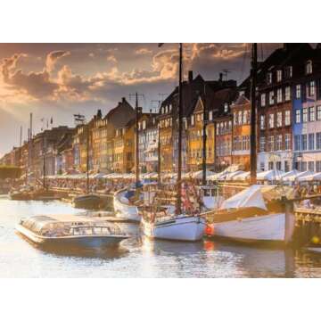 Ravensburger Puzzle 12000846, Scandinavian Places - Sonnenuntergang in Copenhagen - 500 Teile Puzzle...