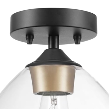 Globe Electric Harrow Semi-Flush Mount Ceiling Light - Modern Design