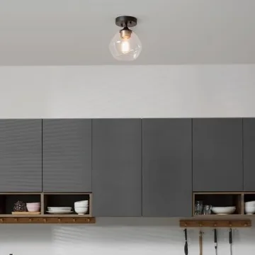 Globe Electric Harrow Semi-Flush Mount Ceiling Light - Modern Design