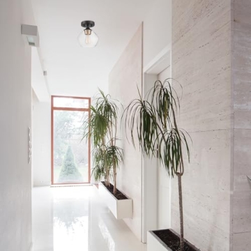 Globe Electric Harrow Semi-Flush Mount Ceiling Light - Modern Design