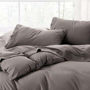 Bedsure Full Size Bed Sheets - 4 Pieces Soft Full Sheet Set - Breathable & Cooling - Hotel Luxury - Easy Care Polyester Microfiber Bedding for Women, Men, Taupe