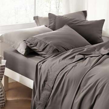 Bedsure Full Size Bed Sheets - 4 Pieces Soft Full Sheet Set - Breathable & Cooling - Hotel Luxury - Easy Care Polyester Microfiber Bedding for Women, Men, Taupe