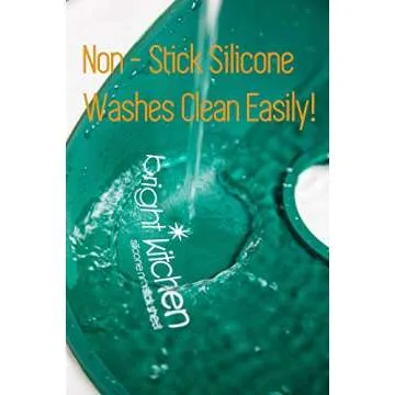 4 Fruit Leather Silicone Dehydrator Sheets with EDGES - NON-Toxic Compatible With Presto Round Dehydrators Lip Mold Hold Batter Liquid Fruit Roll Up Circle ReUsable Flexible No Stick